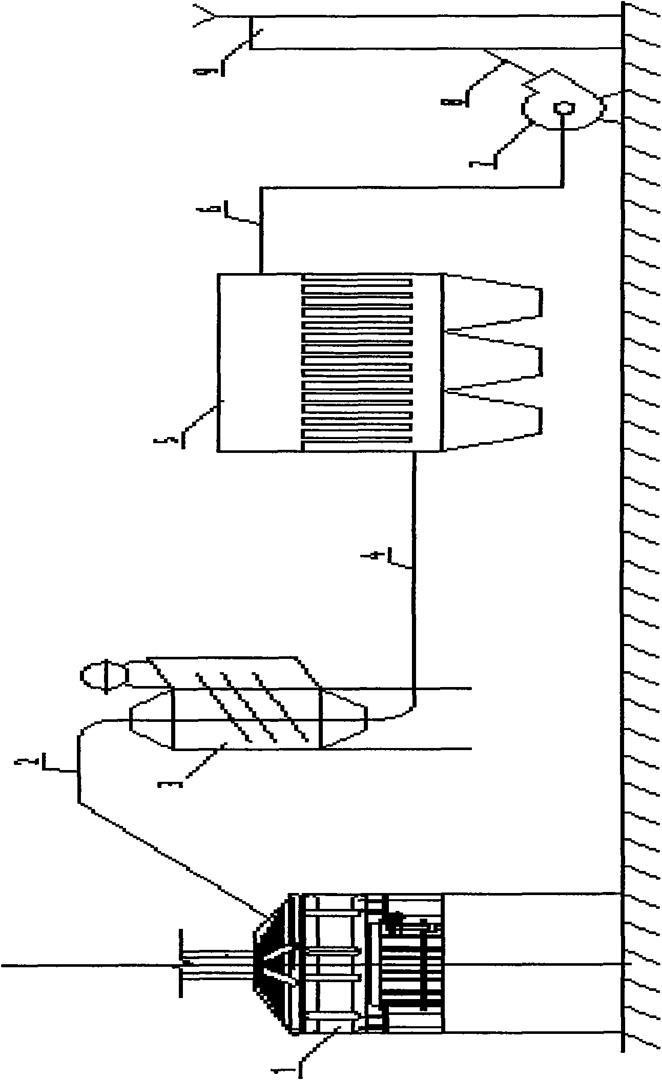 Electric furnace waste heat recycling and dedusting device