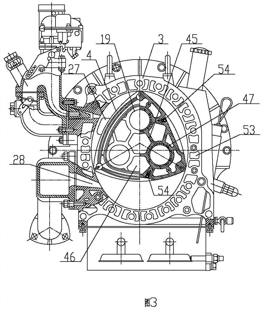 Planetary gear triangular rotor engine