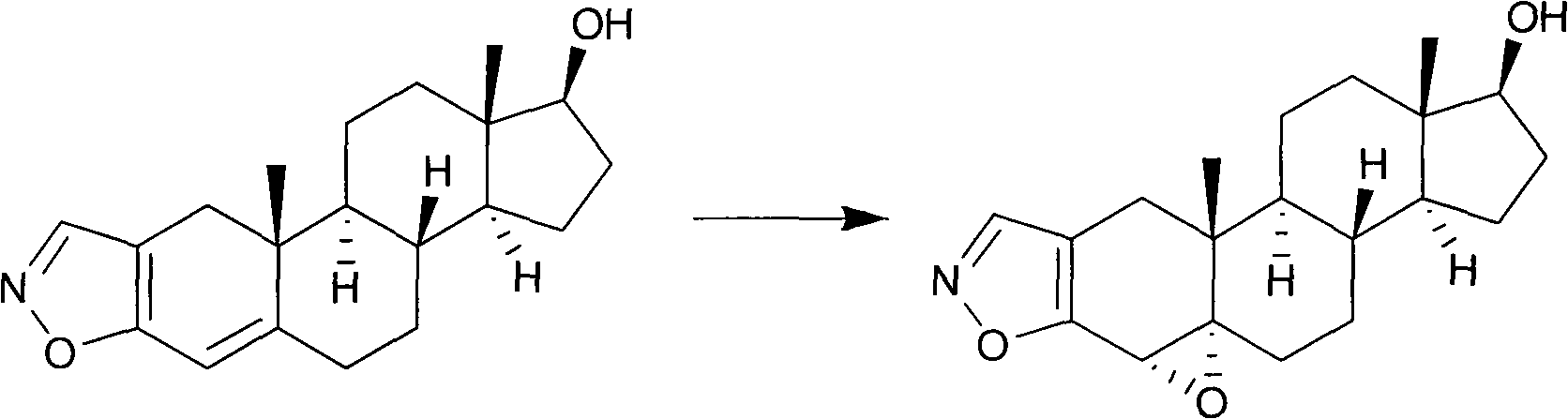 Preparation method of moguisteine intermediate 17 beta-hydroxyl-4 alpha, 5 alpha-epoxy androstane (2,3-d) isoxazole