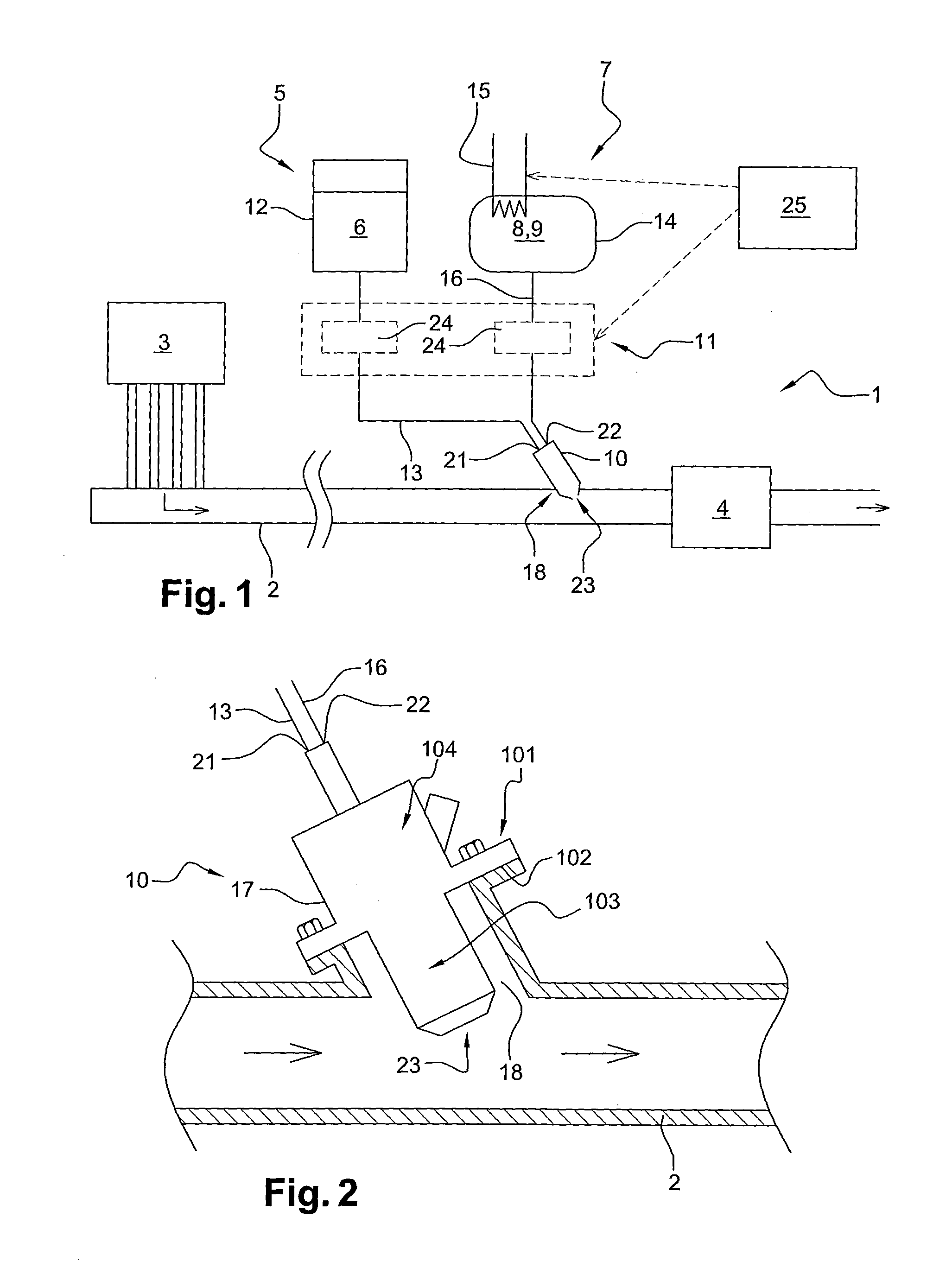 System for injecting reactants in an exhaust line