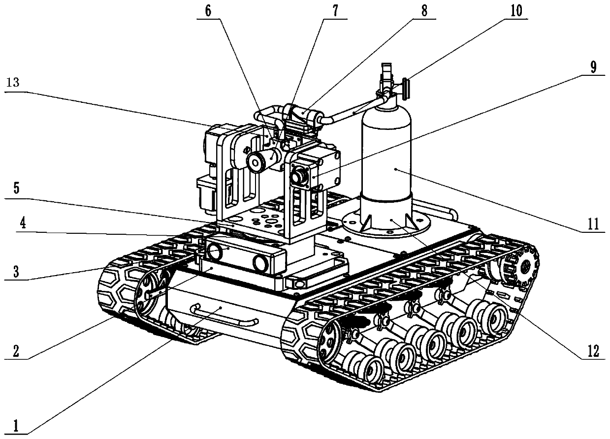 Mobile intelligent firefighting robot and firefighting control method