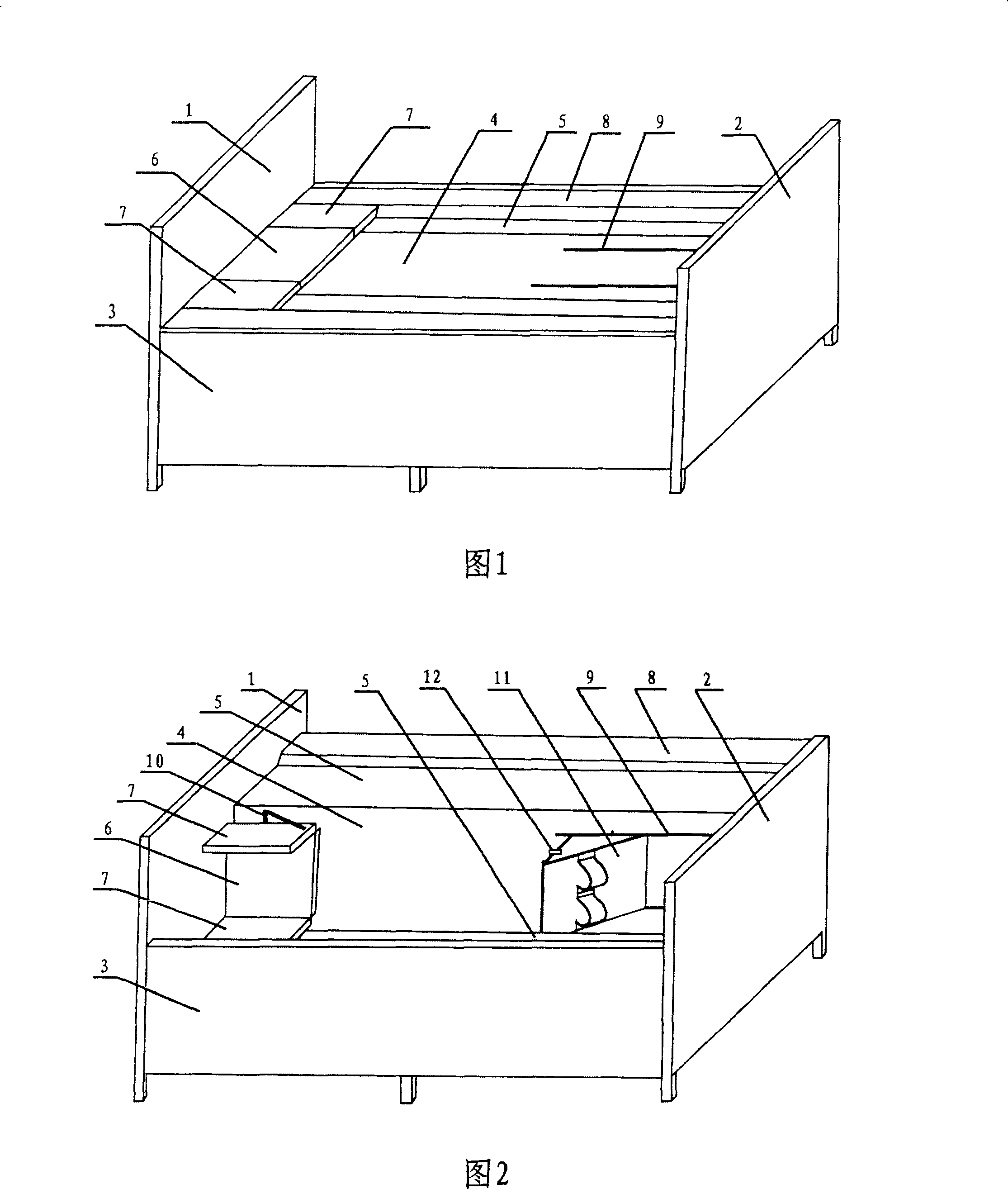 A bed convenient for turning over and leg-bending device