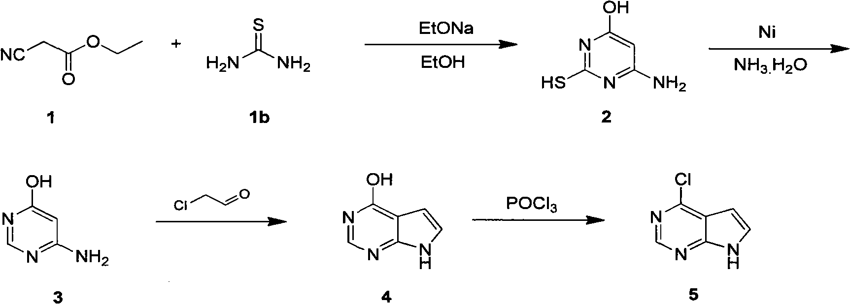 Preparation method of 4-chloropyrrolo[2,3-d]pyrimidine