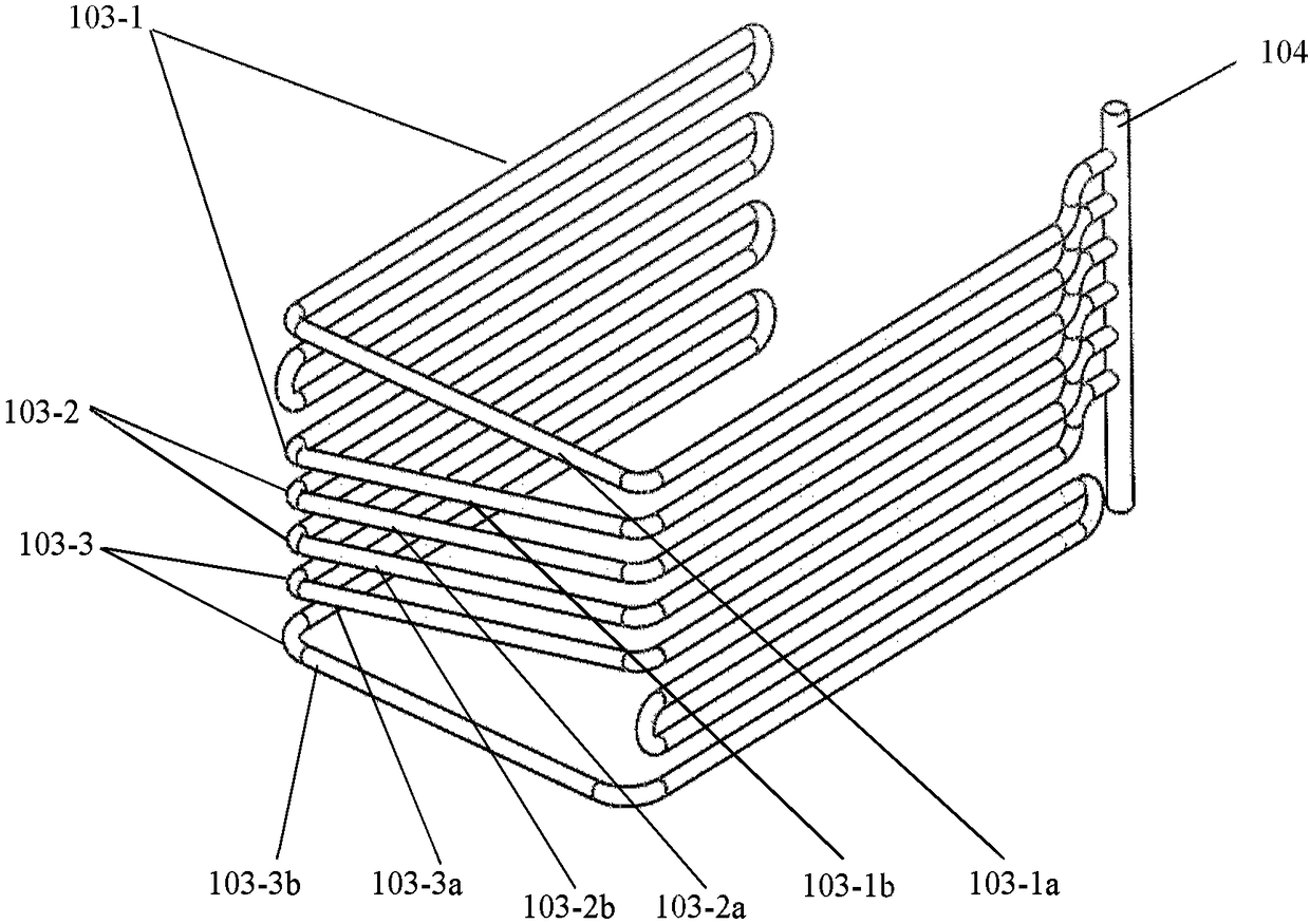 U-shaped heat pipe array device and air conditioning system including it