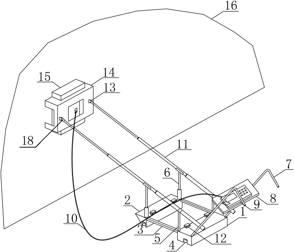 Geological radar assisting boarding device and method