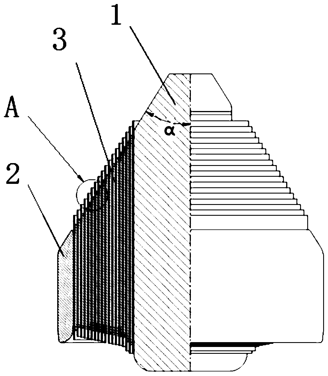 Dry-type high-voltage low-inductance coaxial peaking capacitor and manufacturing process