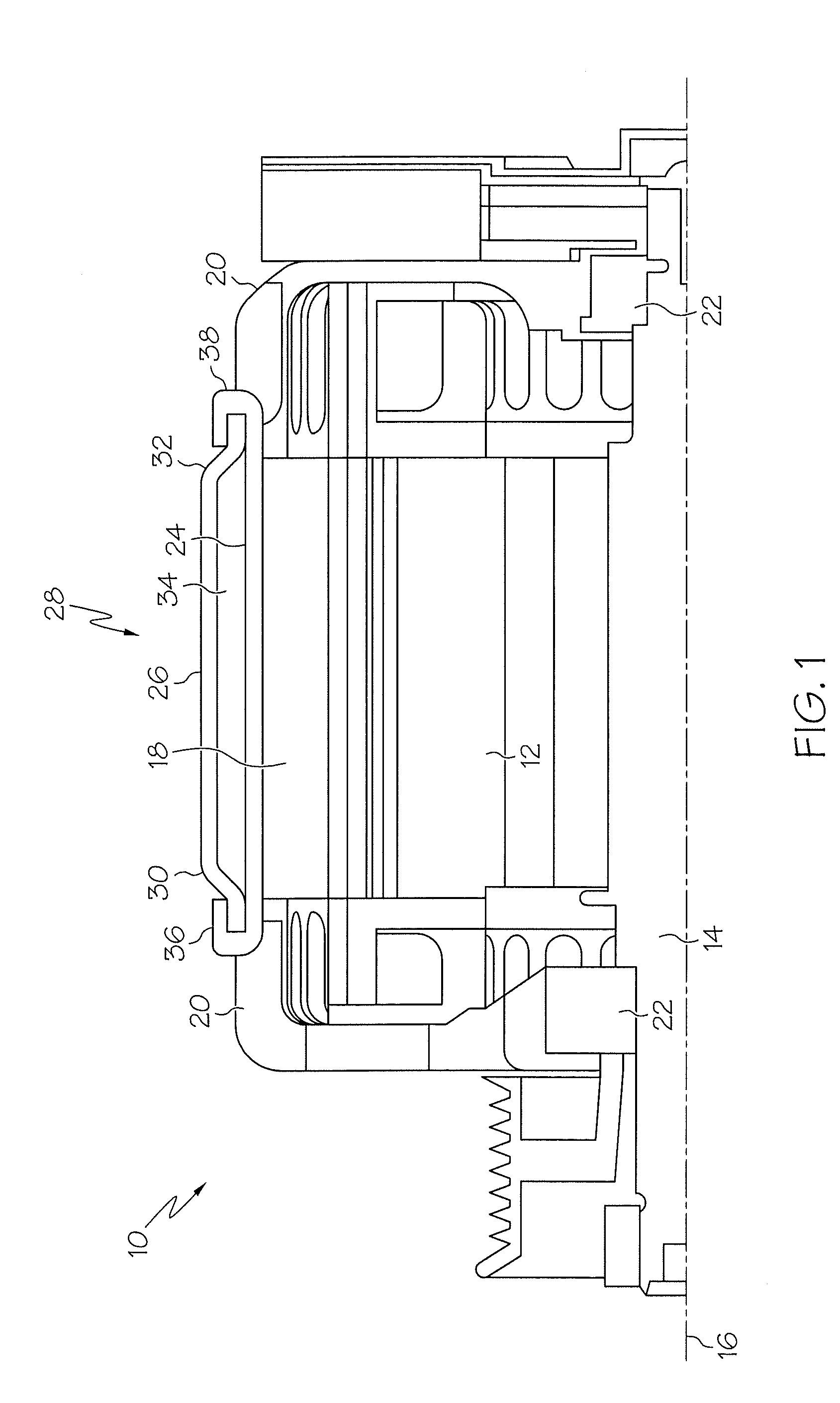 Liquid cooling system of an electric machine