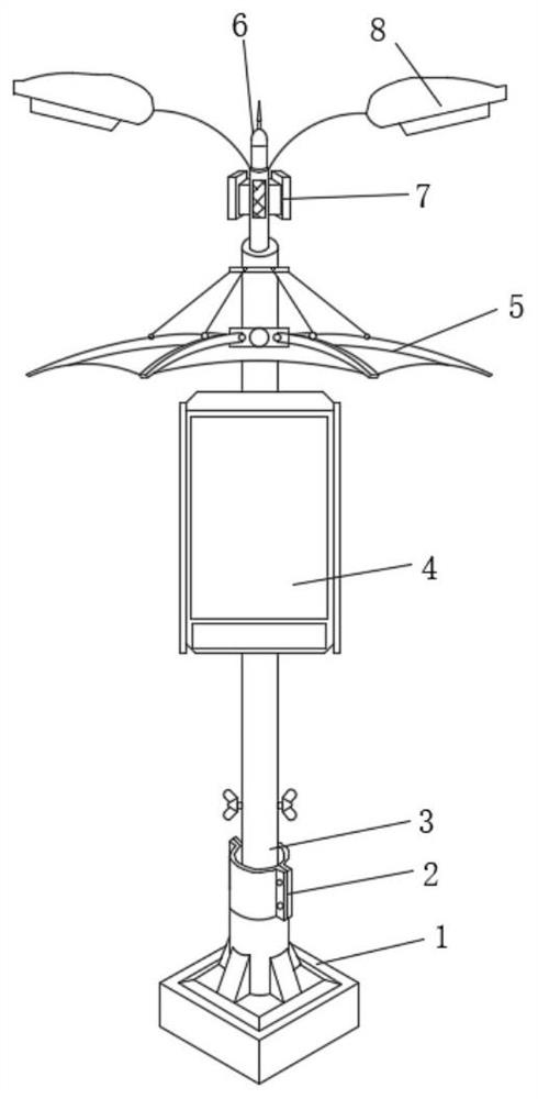 Multifunctional intelligent lamp pole screen and lamp pole device