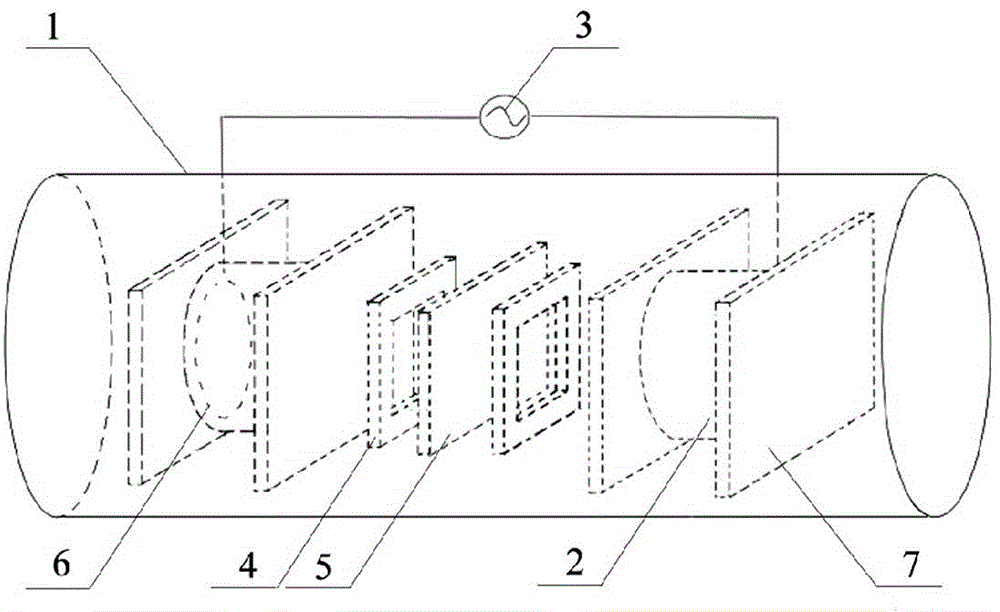 Device and method for generating double-layer plasma photon crystal