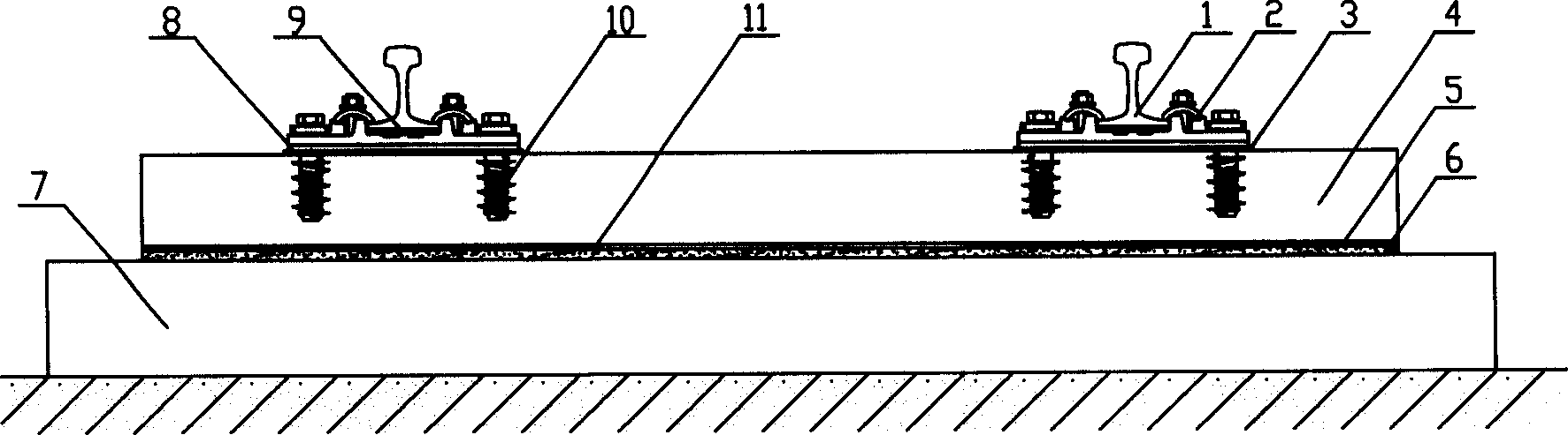 Vibration damping and sheet type ballastless track