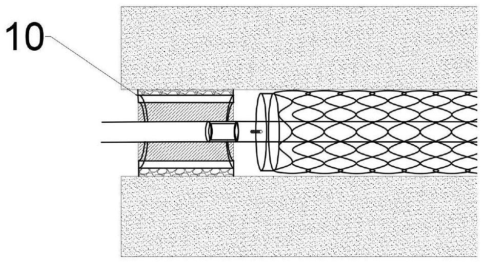 Flexible hole protecting device and method for extraction drilling of broken soft coal seam