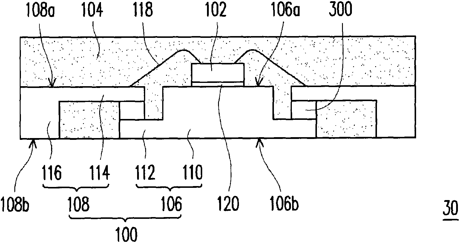 Packaging structure without external pin