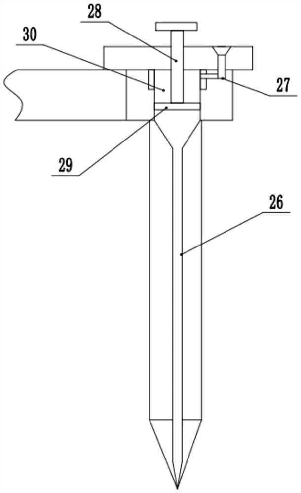 Construction site fence connecting beam bottom fixing device