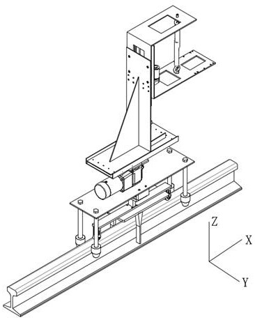 Detecting frame centering device for flaw detection of weld joints of rails and steel rails