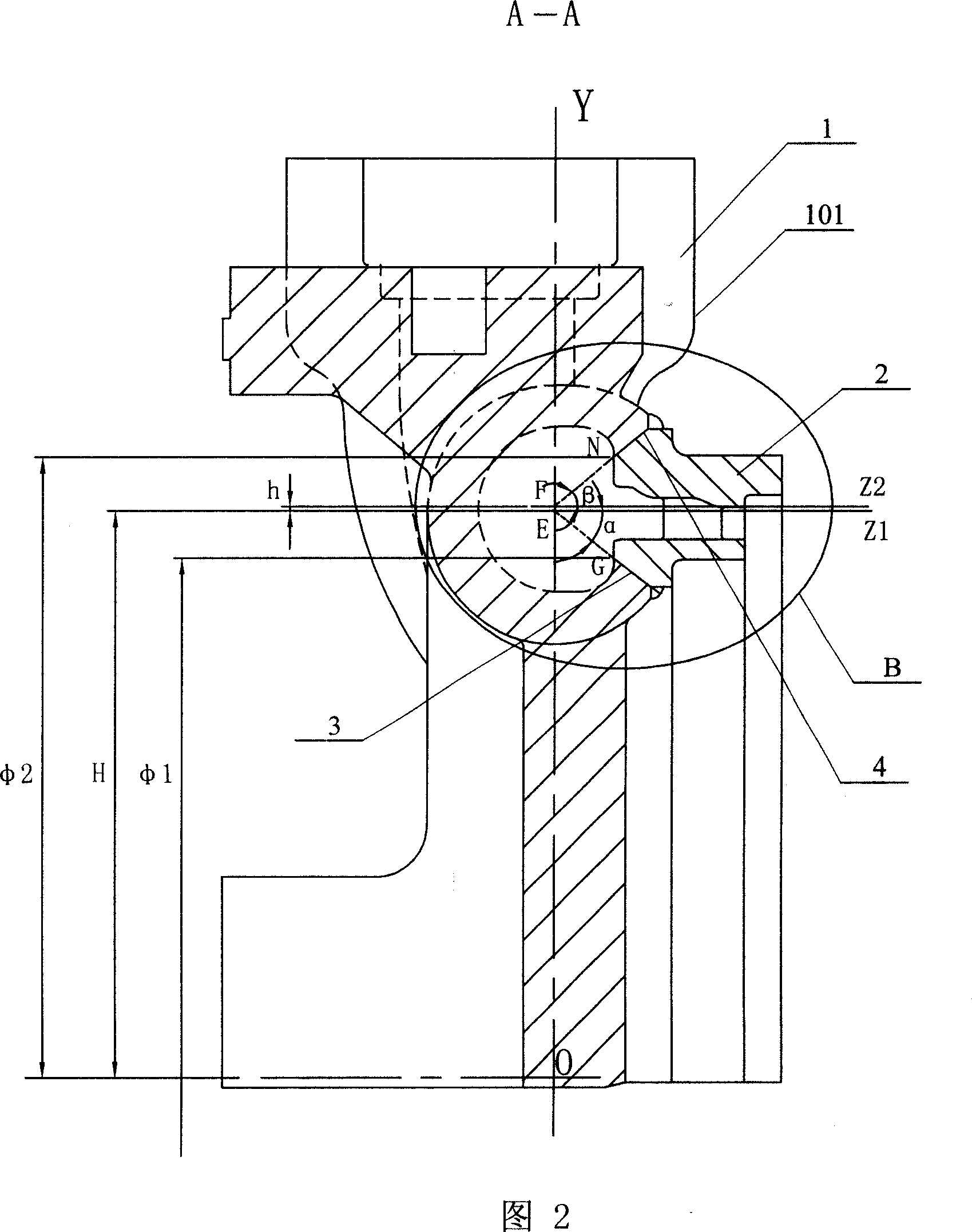 Nozzle of steam turbine with structure of groove face by using electron beam bonding