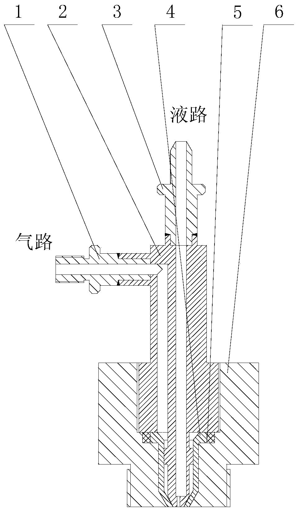 Ultrafine atomization nozzle applied to spray freeze drying device
