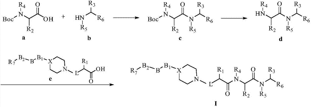 Piperidine or piperazine based dipeptide compounds as well as preparation method and application thereof