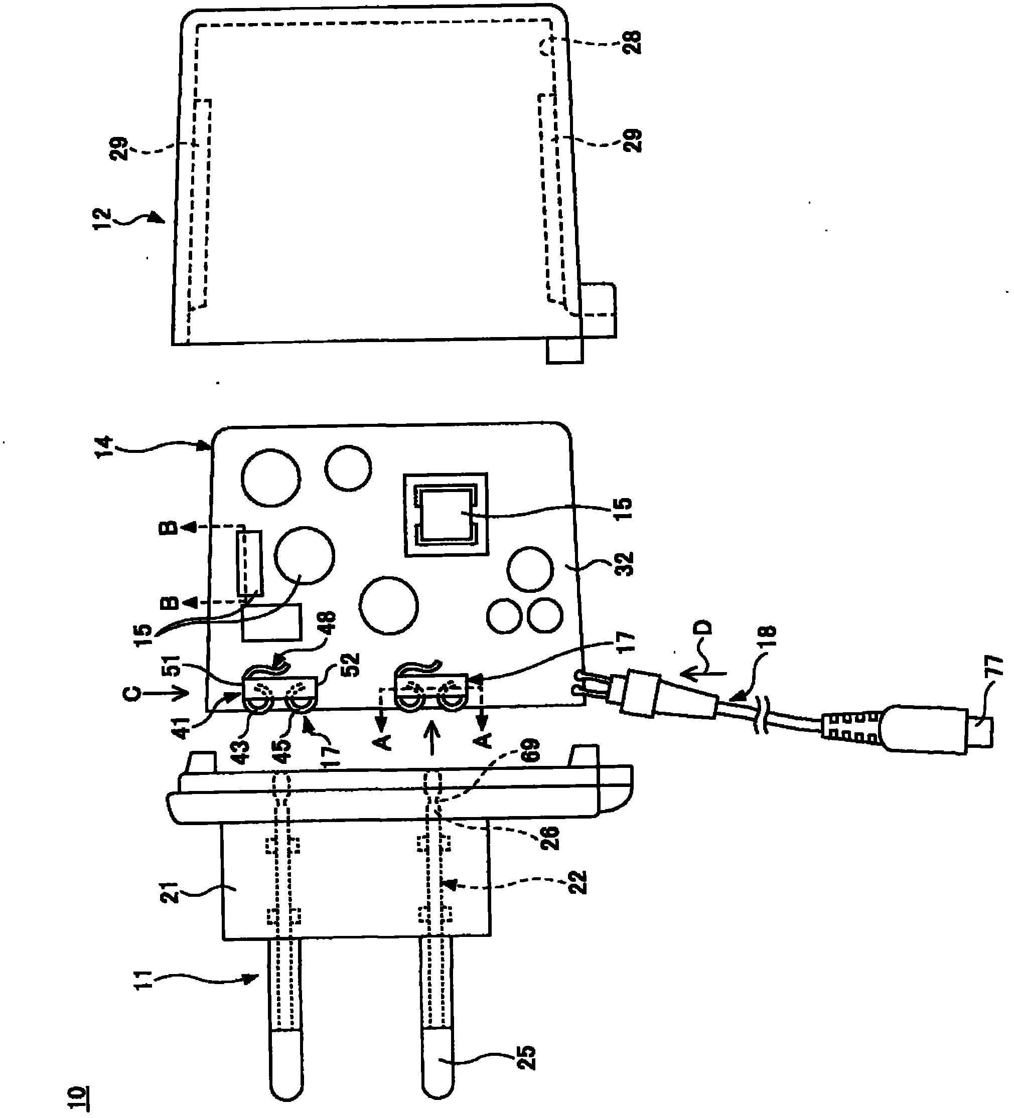 Connection terminal and AC adapter