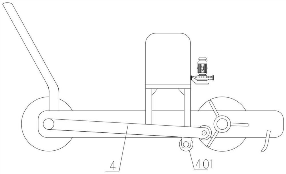 Filling and coating device for densely and uniformly filling and coating seam beautifying agent