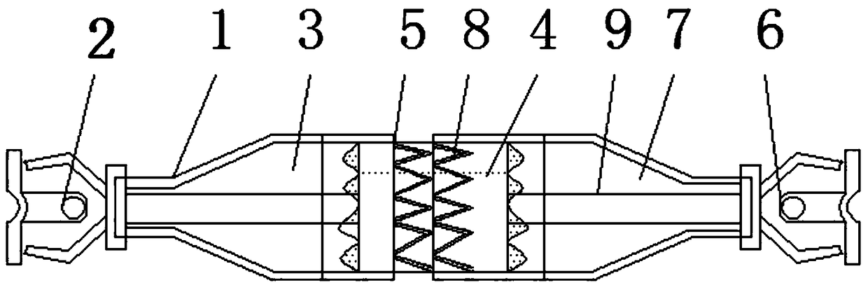 A split shaft tube