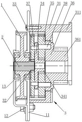 A planetary gear reduction device