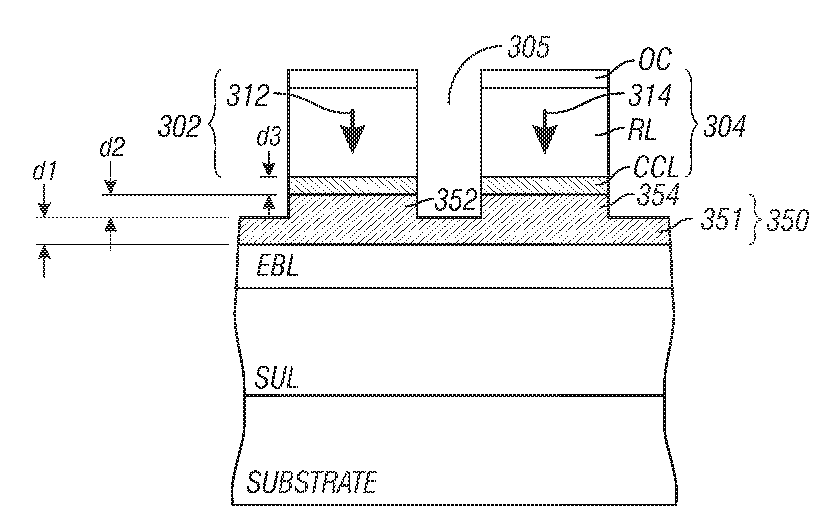 Patterned perpendicular magnetic recording disk drive and medium with patterned exchange bridge layer below the data islands