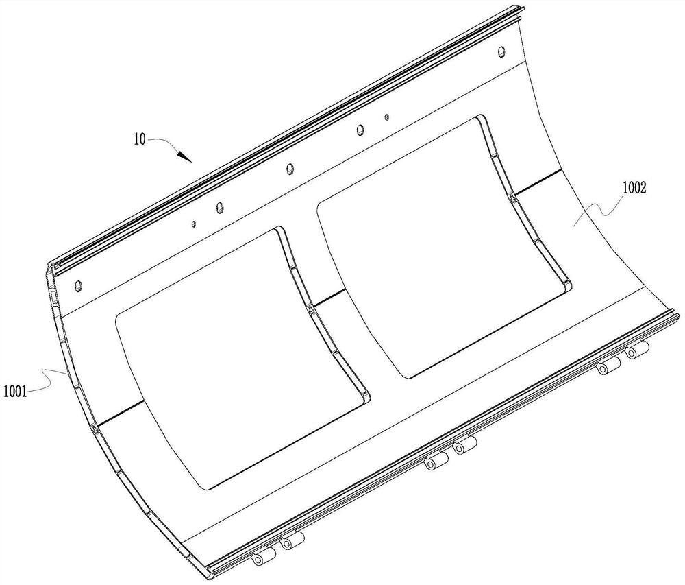 Thin wall type bogie skirtboard aluminum profile processing universal tooling