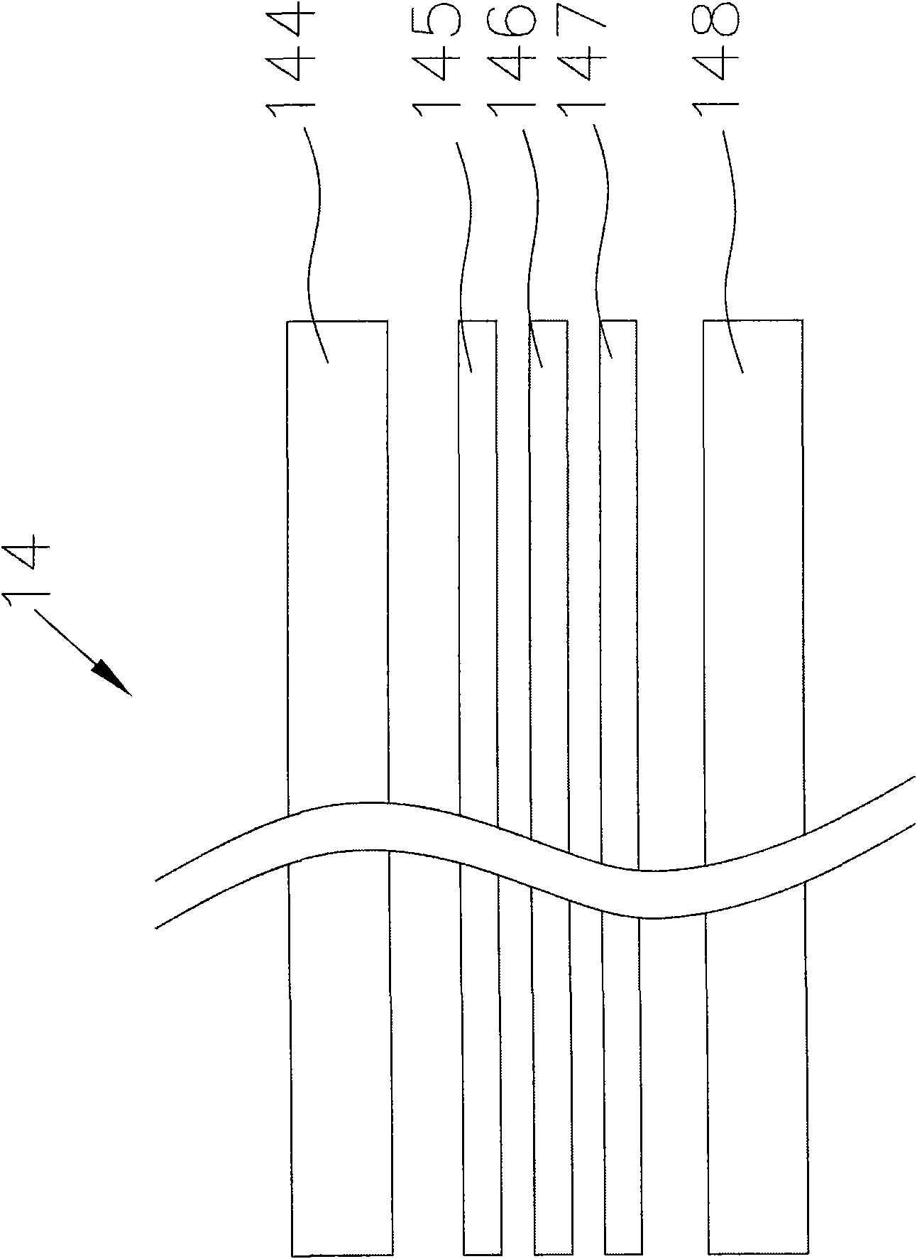 Display device for showing frames