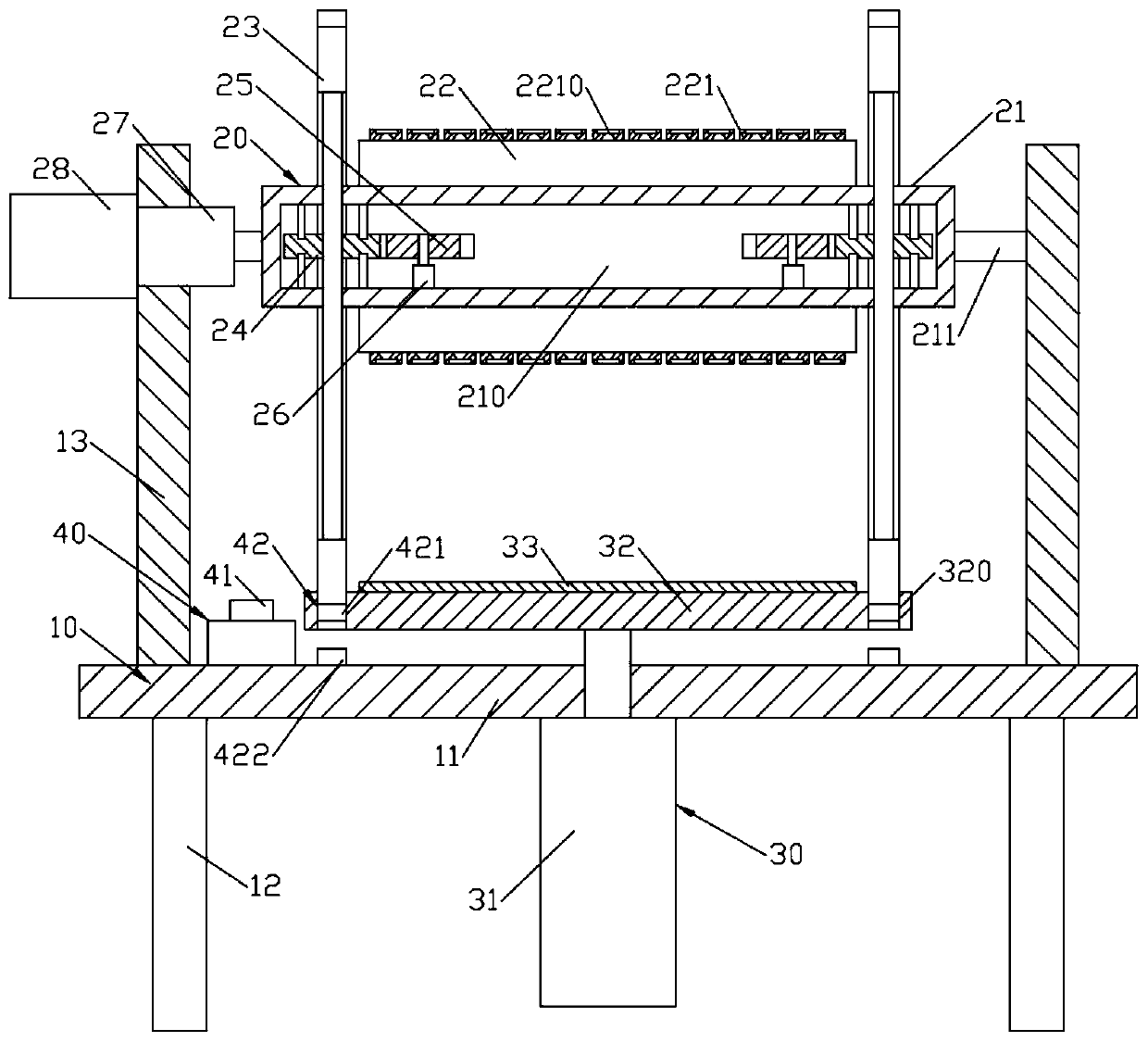 A semi-automatic laminating machine with a laminating degree guarantee device