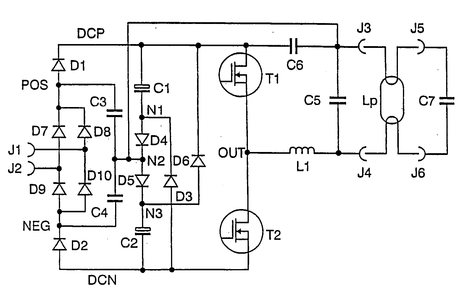 Circuit arrangment for operating light sources