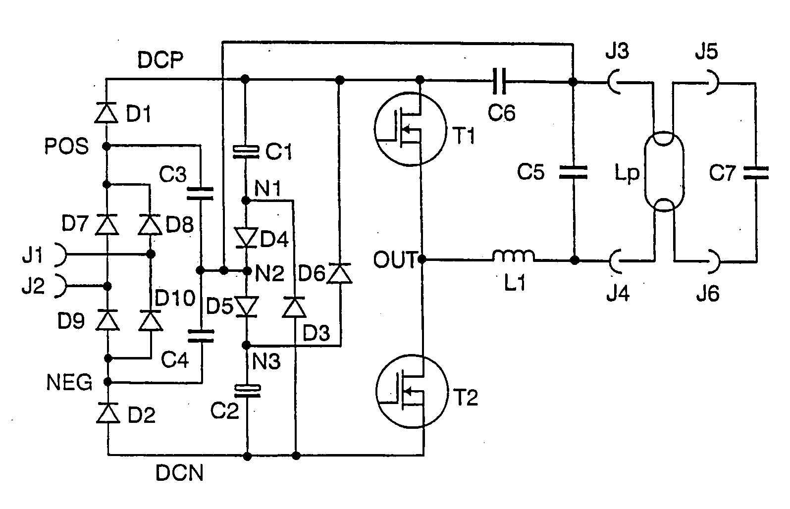 Circuit arrangment for operating light sources