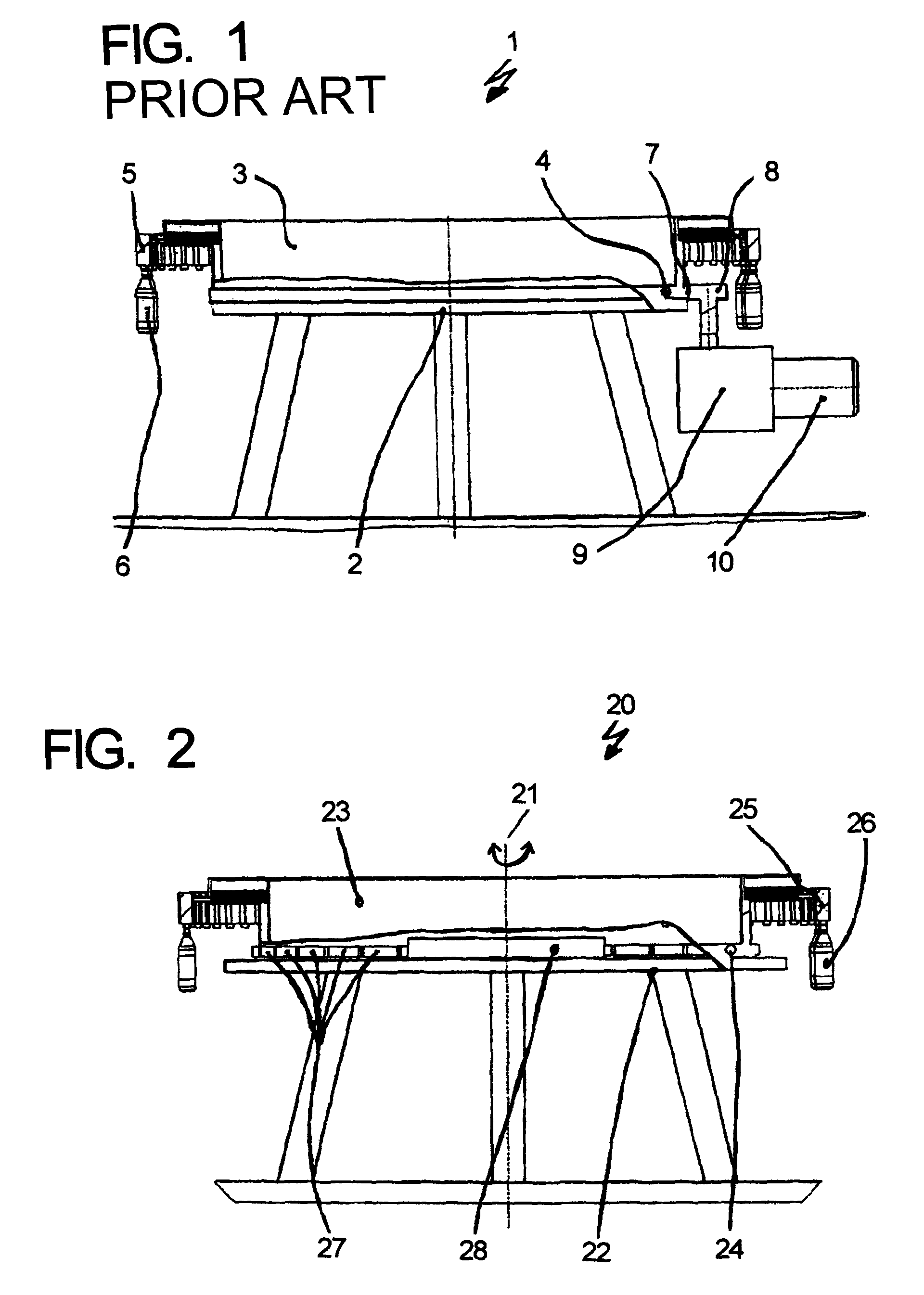 Bottling or container filling machine and other rotary bottle or container handling machines in a bottling or container filling plant and a drive therefor