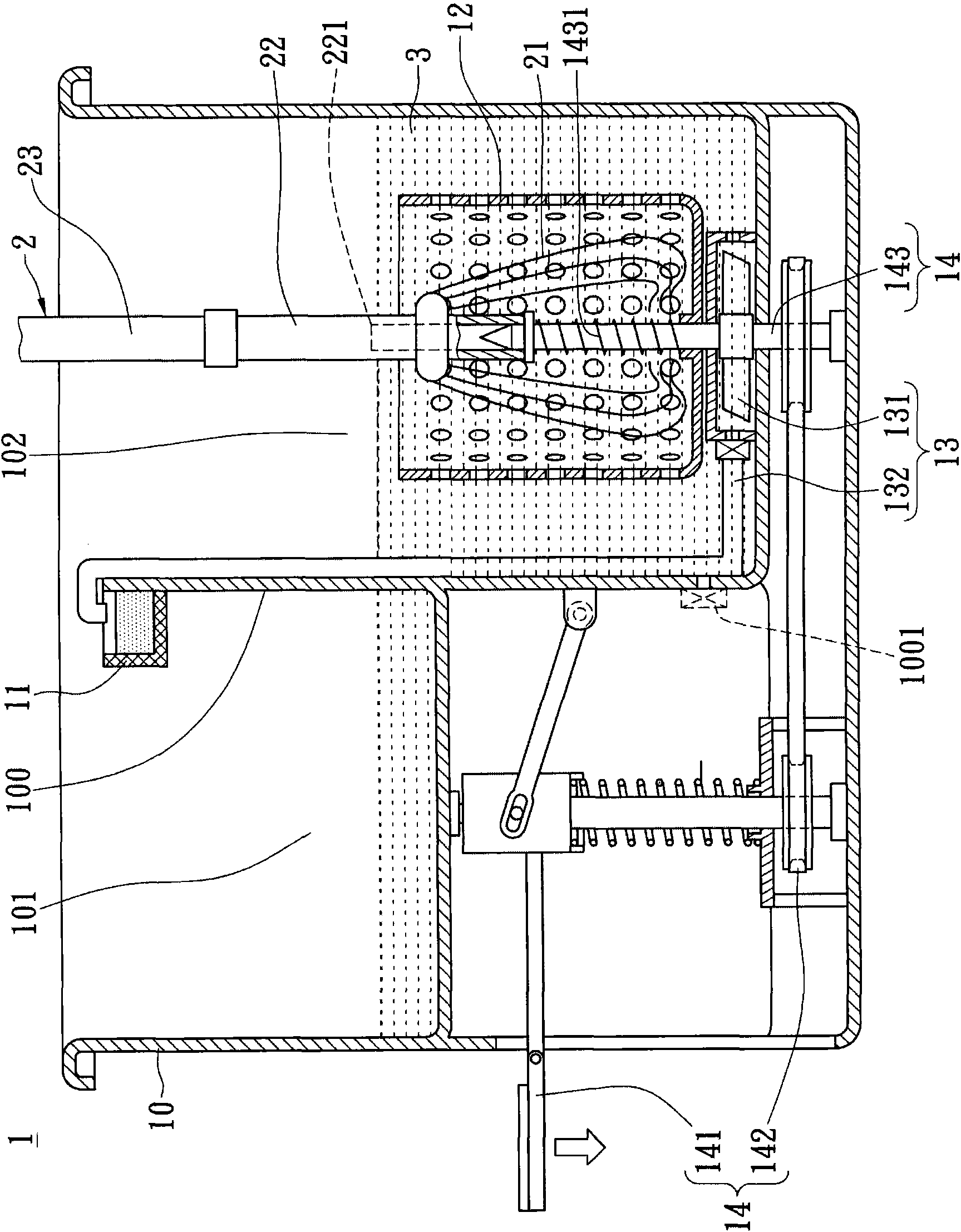 Circulating dehydration device and method