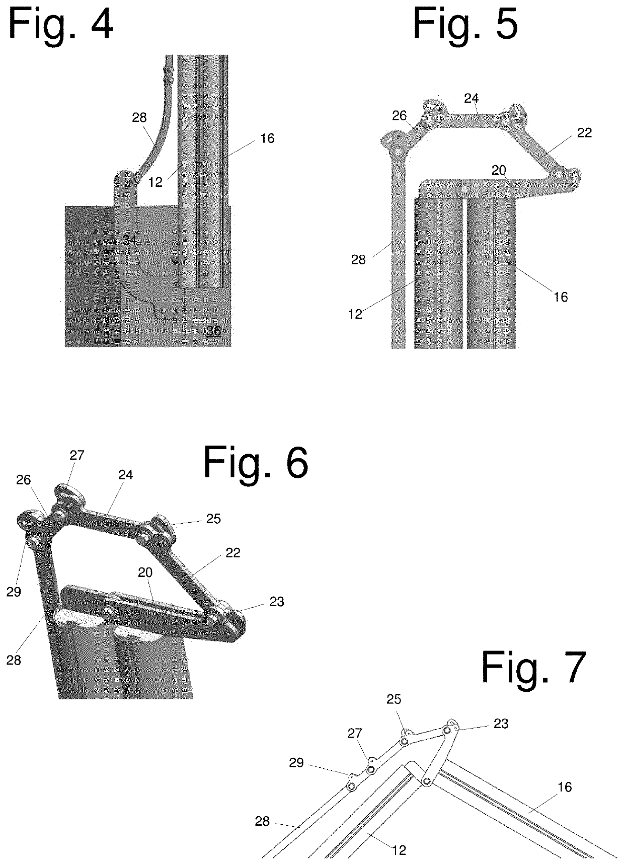 Vertically folding barrier gate arm having a multi-articulated compound hinge