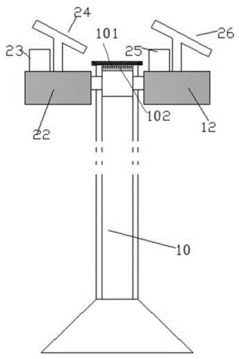 A solar power supply device using a chain drive