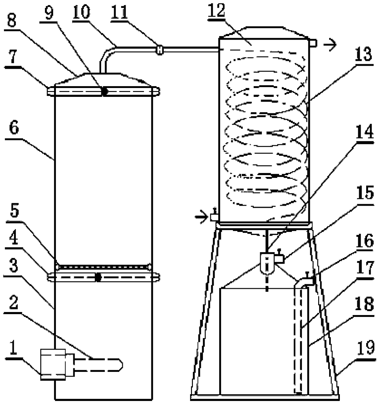 A small-scale essential oil and pure dew extraction equipment that uses clamps to quickly install