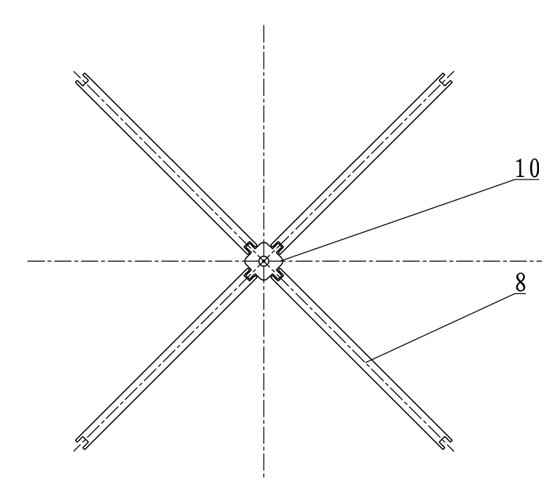 Overlap-connected shape-adjusting device used for reflecting mirror for heliostat