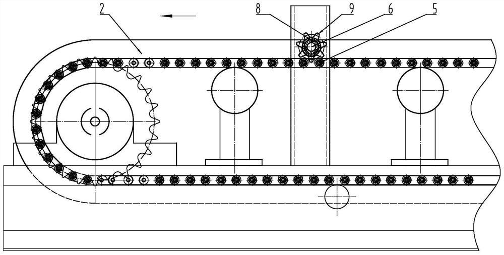 Belt breakage prevention chain belt breakage grabbing conveyor for implementing belt breakage prevention chain belt breakage grabbing method