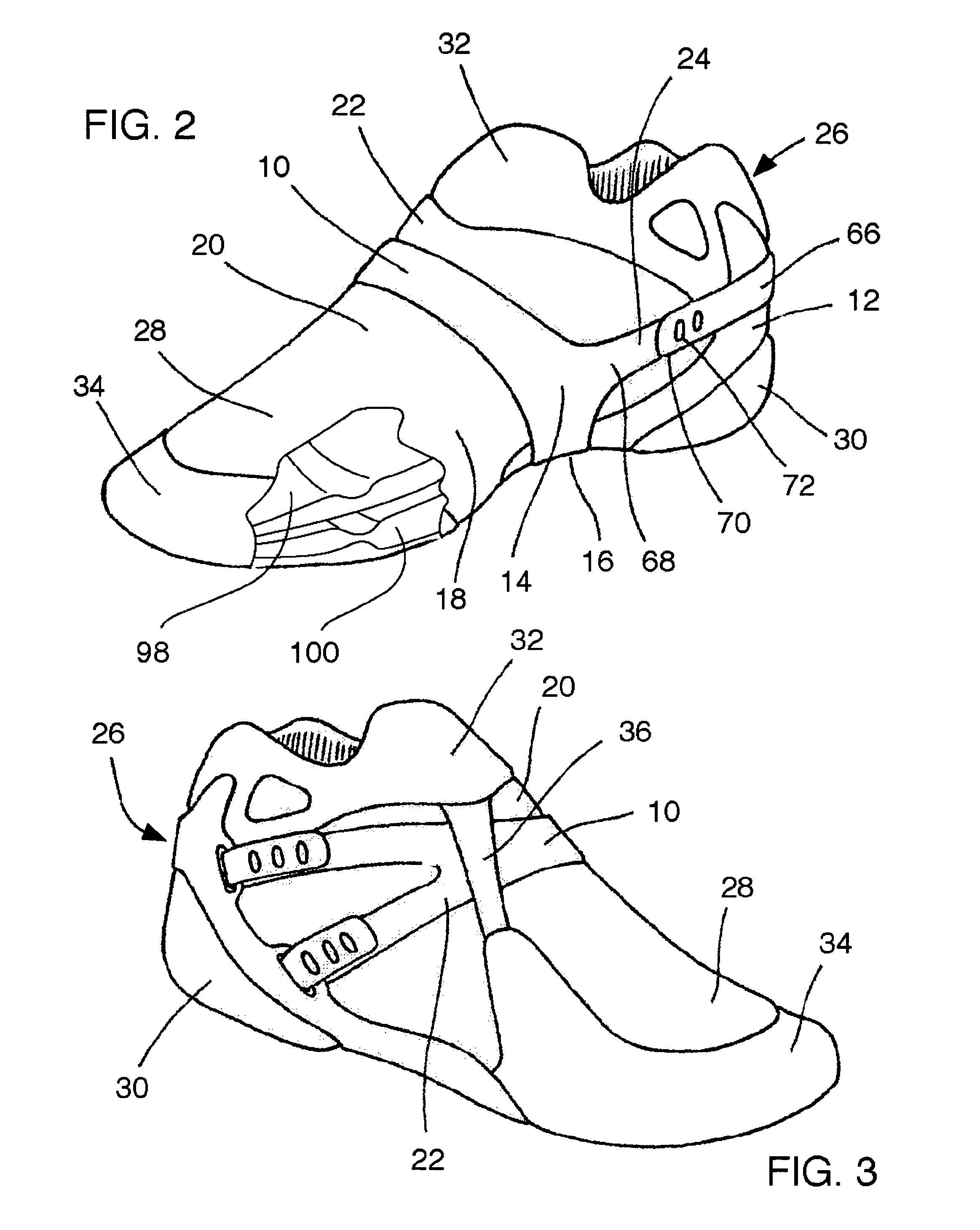 Athletic footwear and the like with integral supinator device