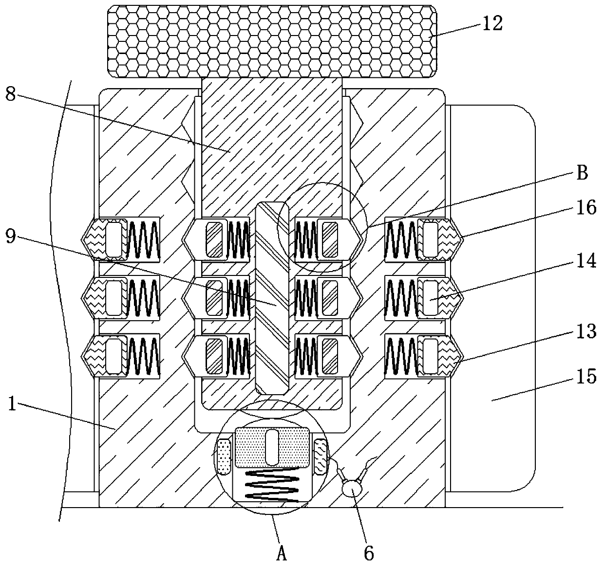 Capacitance-controlled electromagnetic computer mainboard fixing device