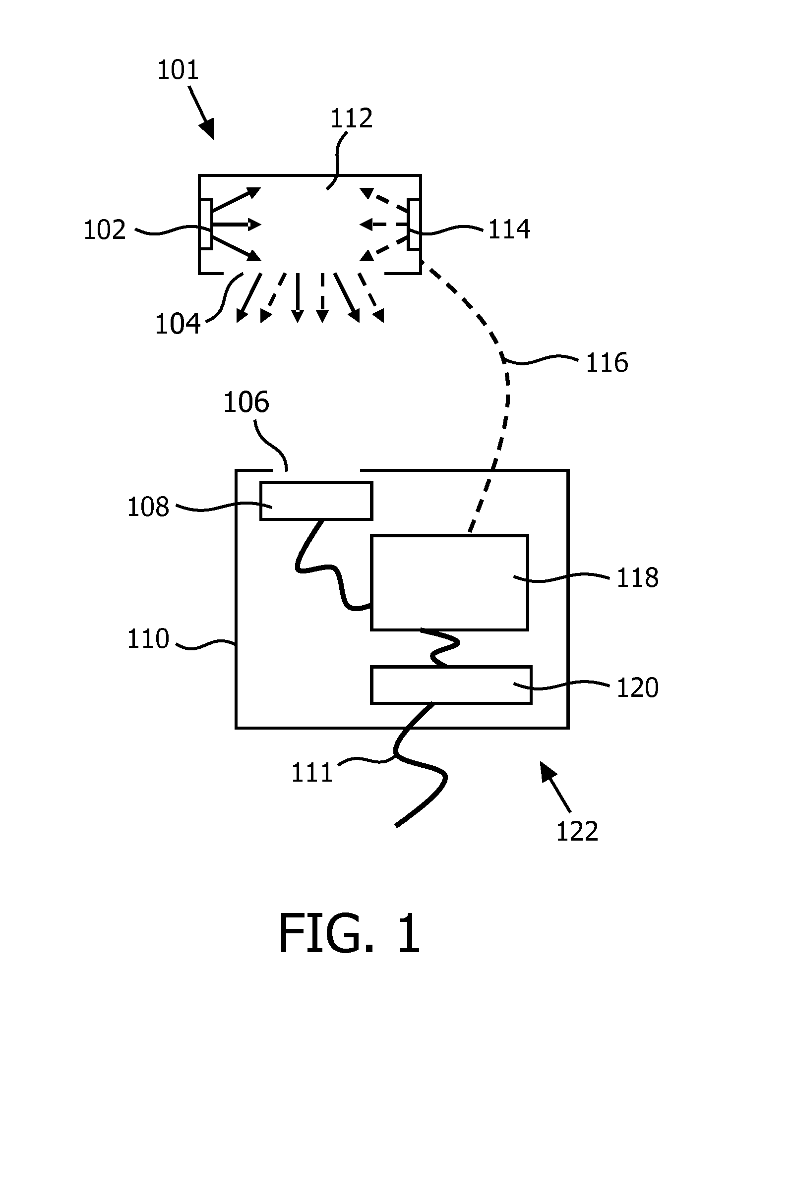 A color tunable lamp including a control device with a relative flux sensor
