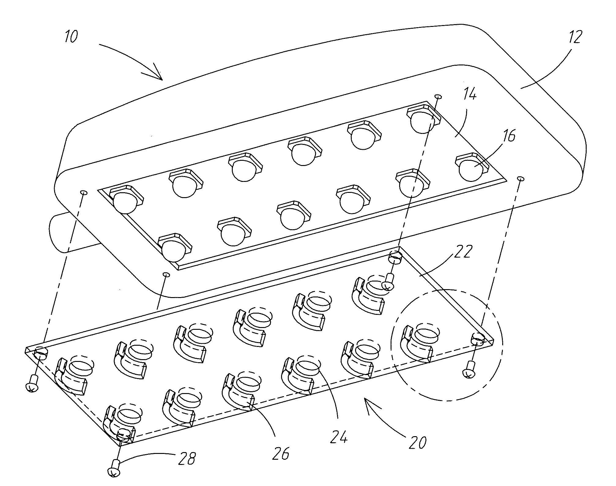 Light shielding plate of outdoor LED lighting device
