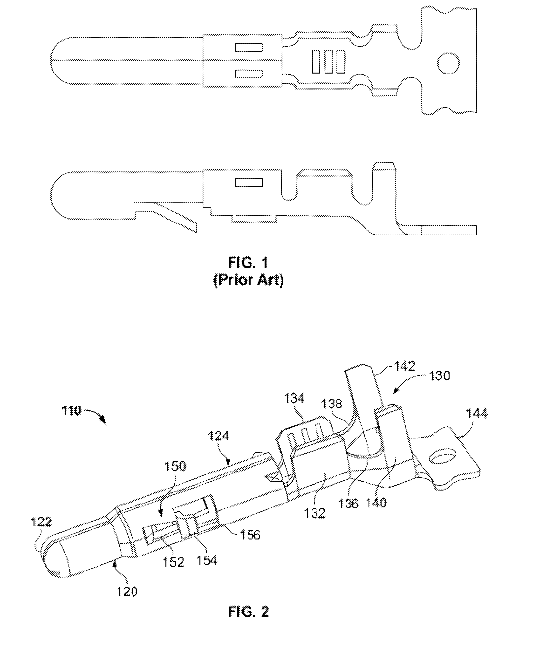 Tool extractable contacts for electrical connectors