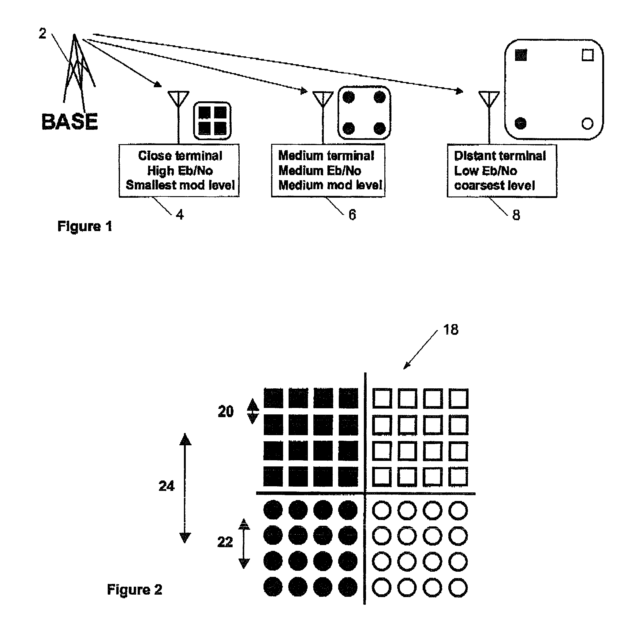 Methods and apparatus for transmitting and receiving data over a communications network in the presence of noise