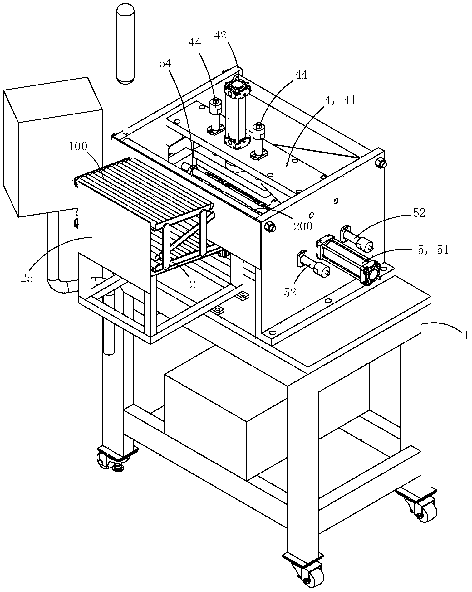 Conveying device for electric power copper pipe flaring machine