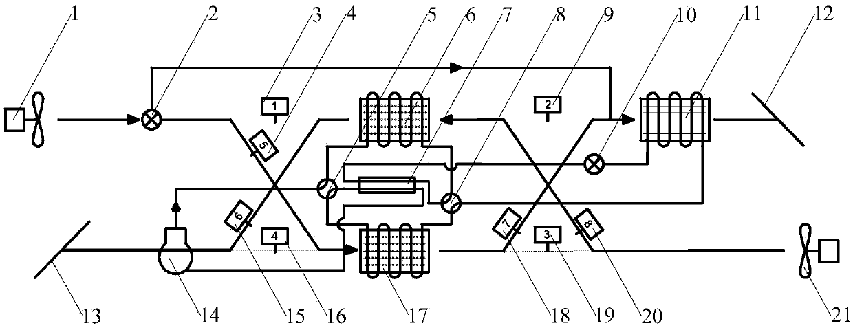 Heat-regenerating-type semi-decoupling dehumidification heat pump system and method