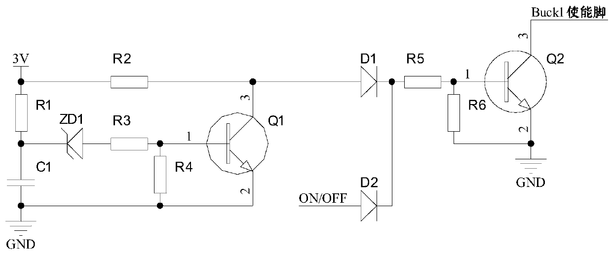 Low-voltage BMS dormancy and awakening power supply control device