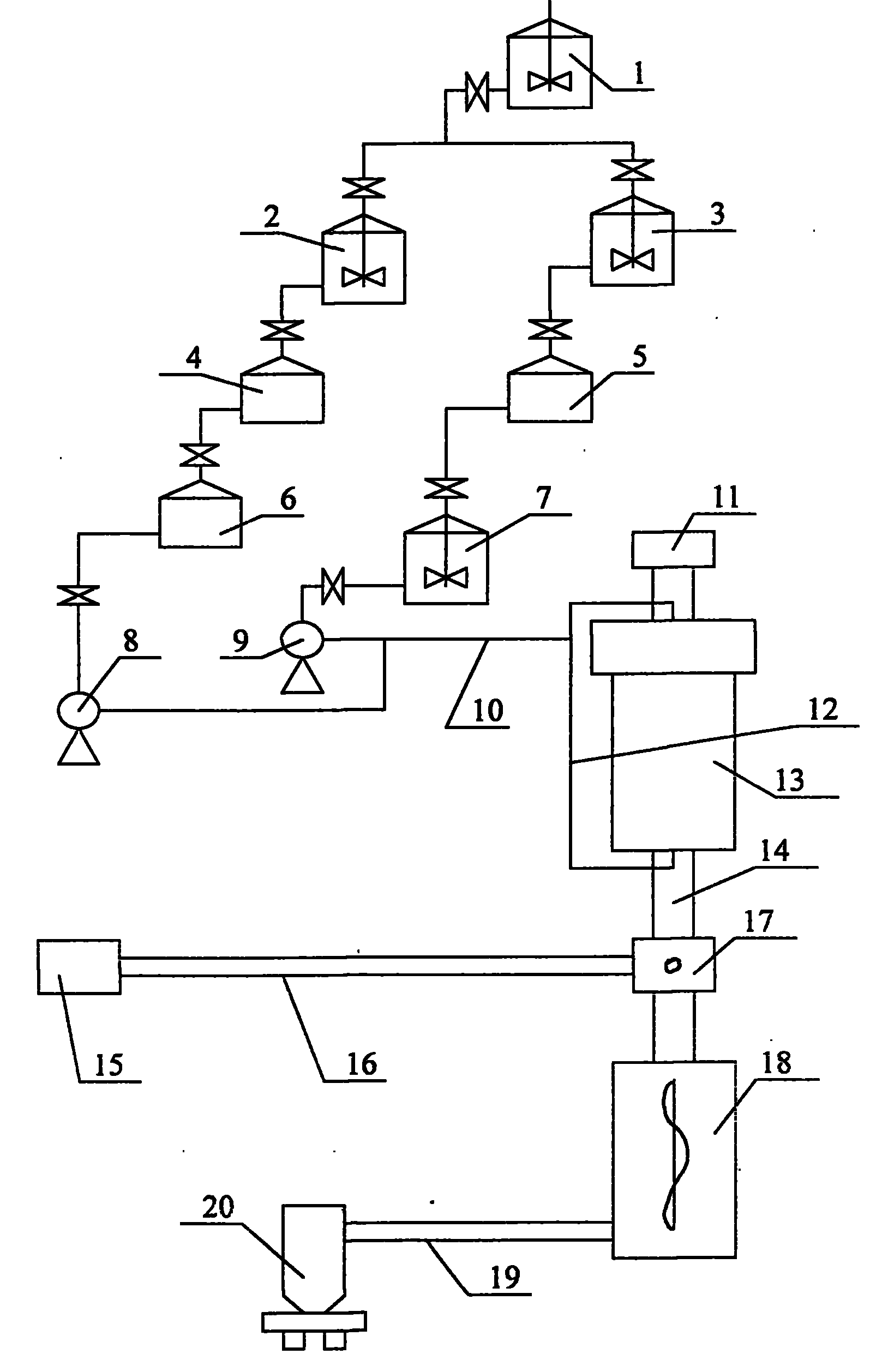 Production line of inorganic light weight thermal insulation composite mortar drier and production process thereof