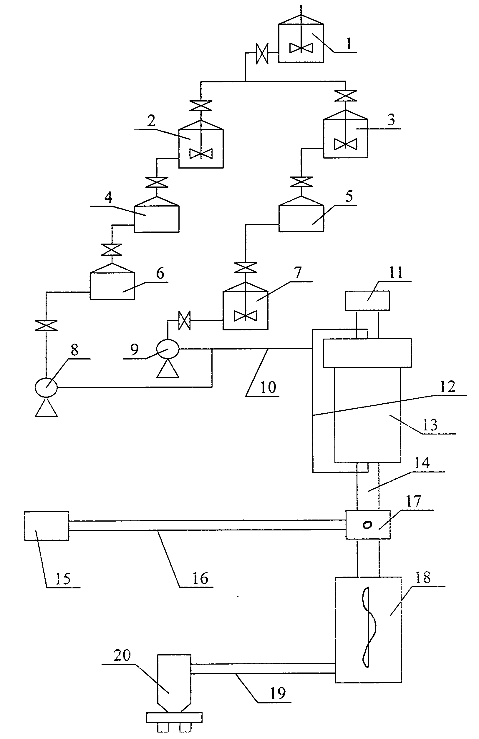 Production line of inorganic light weight thermal insulation composite mortar drier and production process thereof