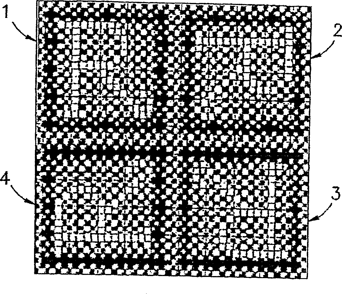 Patterned square carpet tiles